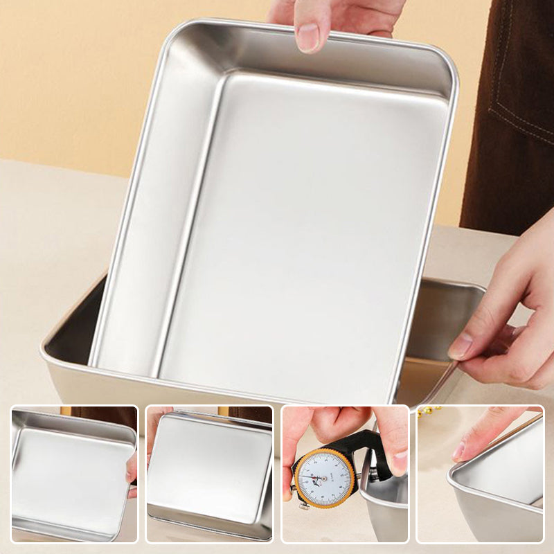 🔥2025-Hot Sale🎁49% OFF-Stainless Steel Square Plate(With Lid)