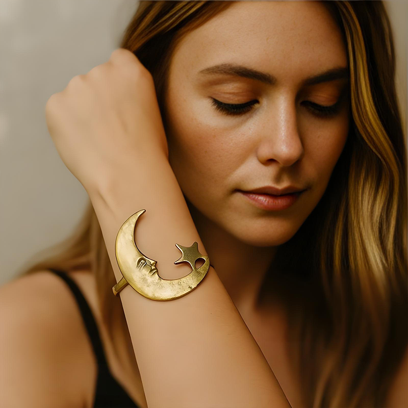🎉Limited Sale🎉Trendy Moon Star & Spiral Bracelet