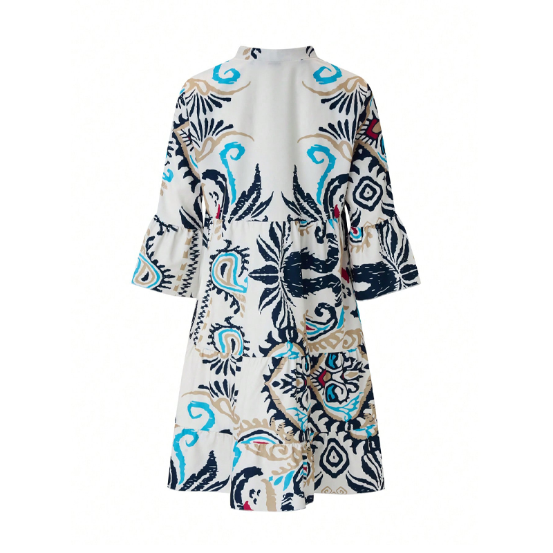 🌸🛍️Hot Promotion 50% OFF💃Elegant Printed Flowy Dress: Women’s Loose Silhouette, Stylish & Comfortable