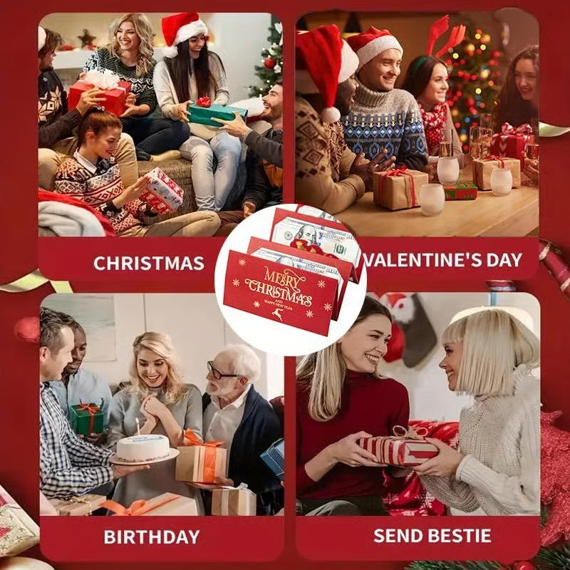 🎁🎄Christmas Sale - BUY 2 GET 1 FREE⭐Christmas Cash Envelope with Money Clip