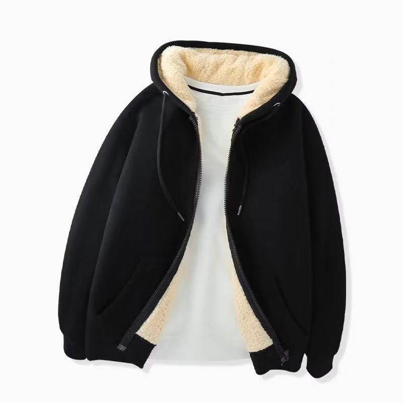 🎄☀️Warm the Whole Winter!🧥Men’s Thickened Faux Cashmere Hoodie Cardigan - Great Gift