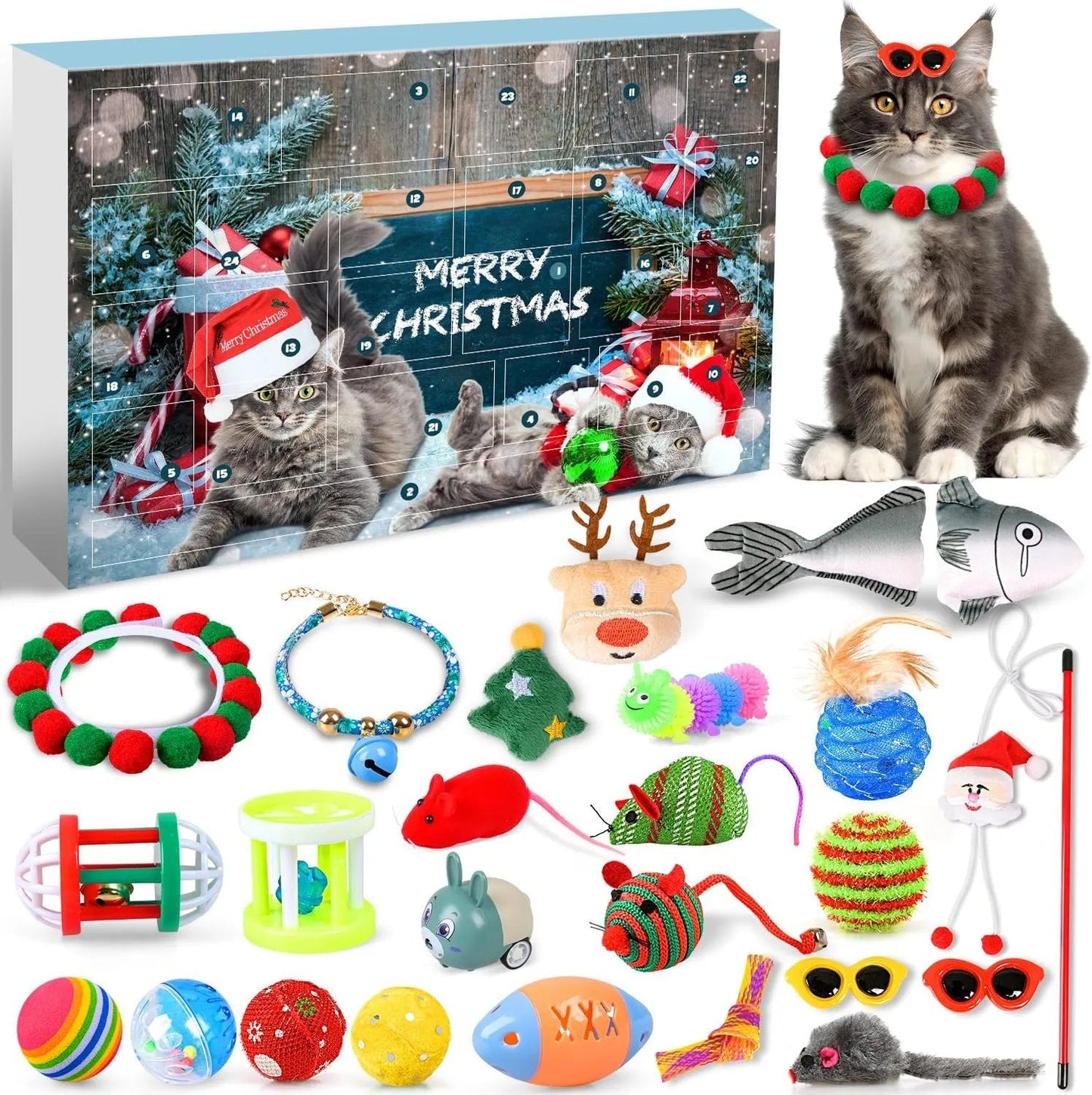 🎄🎁2025 Christmas Countdown Cat&Dog Toys Advent Calendar🐾🥳