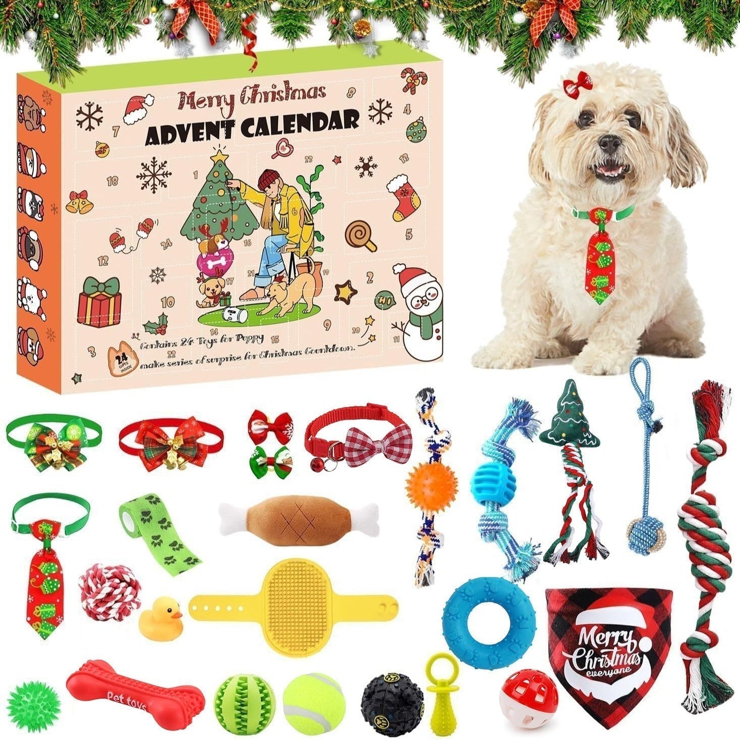 🎄🎁2025 Christmas Countdown Cat&Dog Toys Advent Calendar🐾🥳