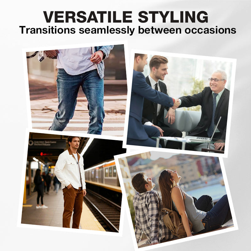 Men's Casual Lapel Long Sleeve Shirts & Pants 2-Piece Set