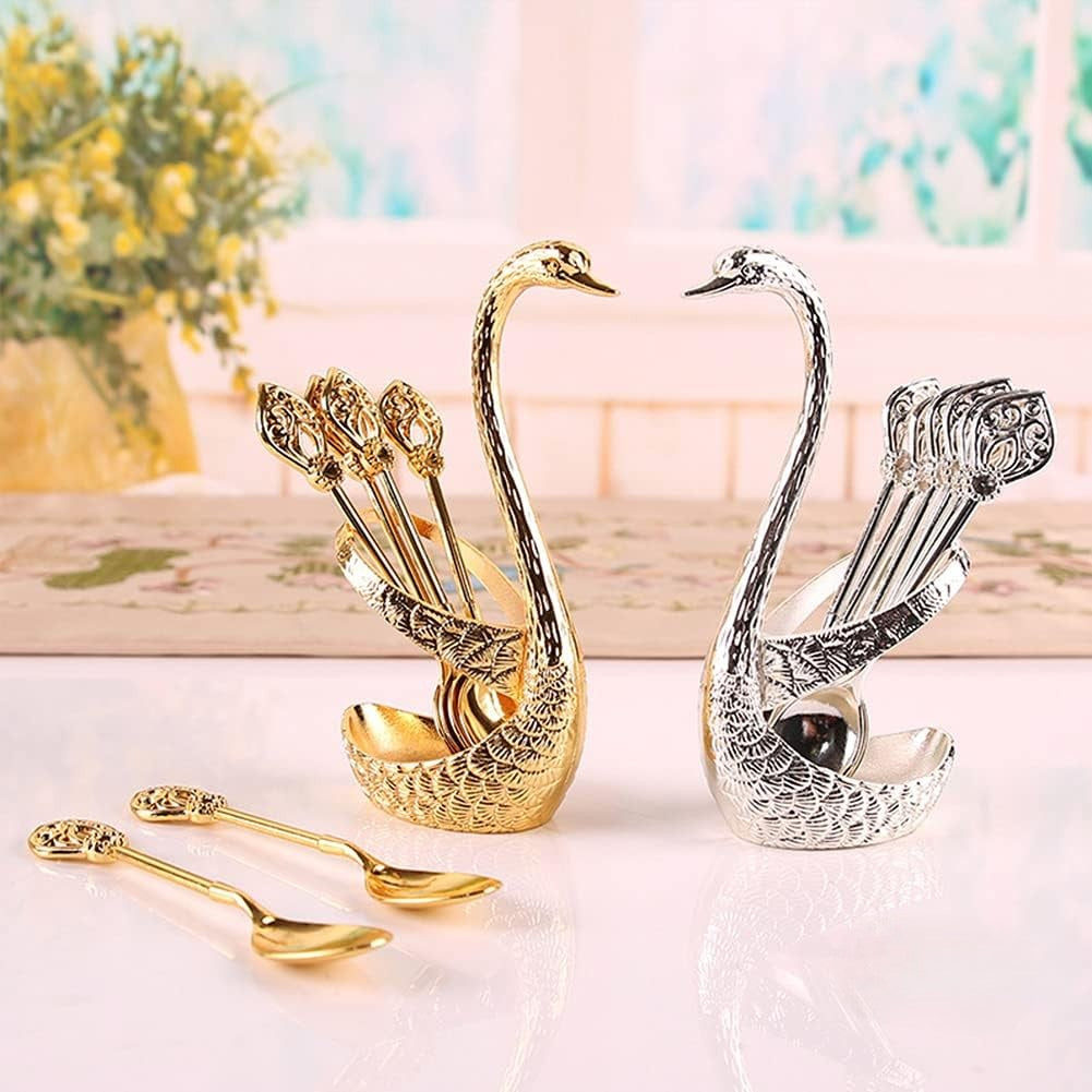 🦢✨☕ Creative Swan Design Coffee Stirring Spoon Set (6 Spoons)