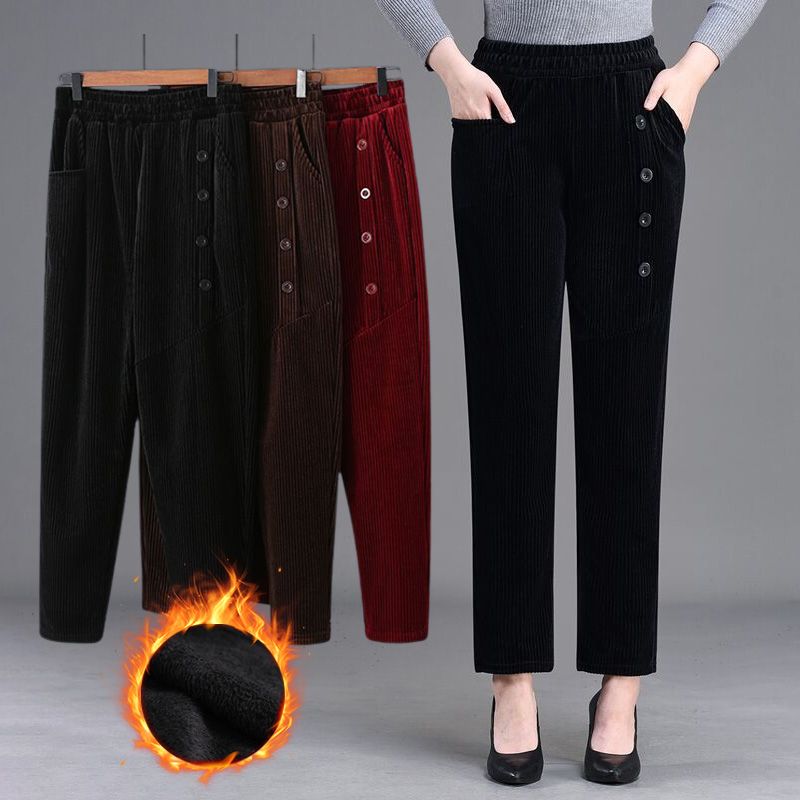 ๐Women's High Waist Corduroy Warm Pants