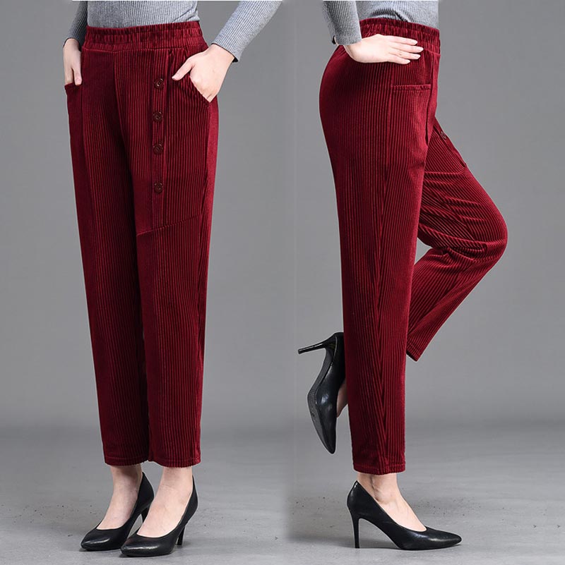 ๐Women's High Waist Corduroy Warm Pants