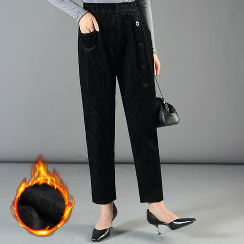 ๐Women's High Waist Corduroy Warm Pants