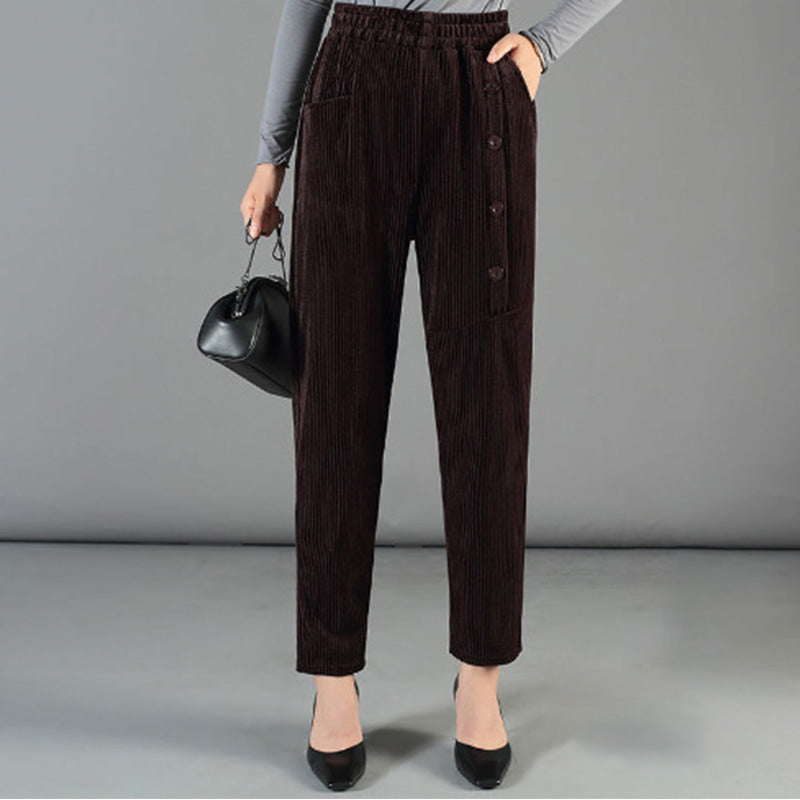 ๐Women's High Waist Corduroy Warm Pants