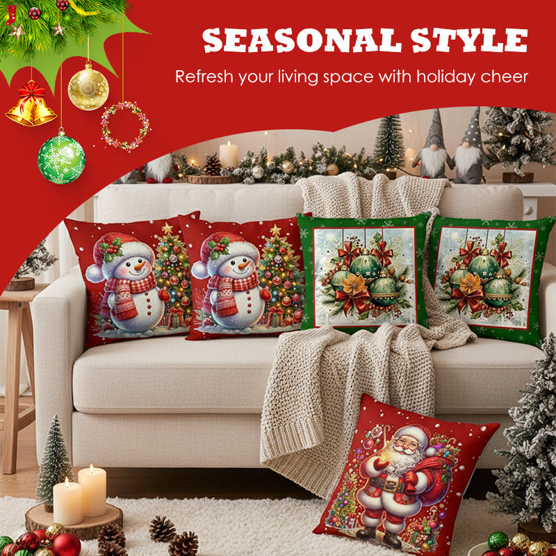 🎄🔥Christmas Promotion 50% OFF🔥Cute Christmas Print Pillow Cover