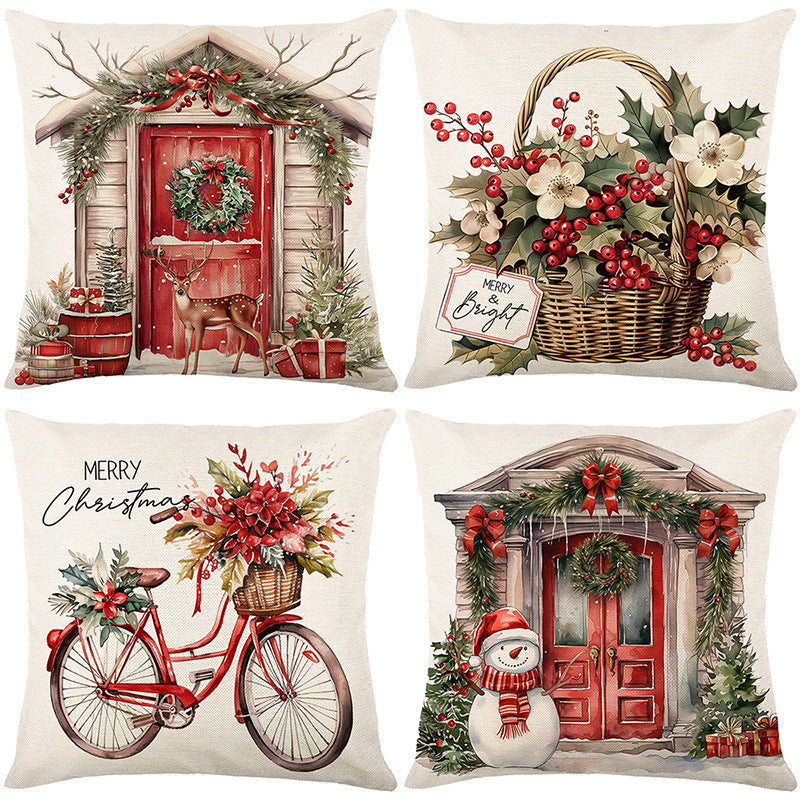 🎄🔥Christmas Promotion 50% OFF🔥Cute Christmas Print Pillow Cover