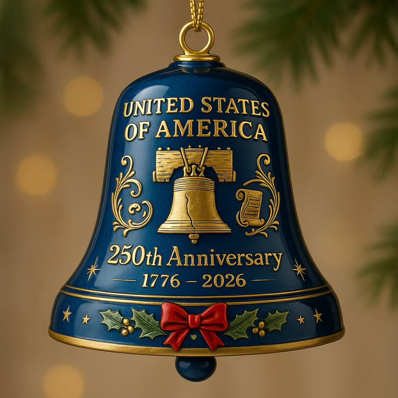 Anniversary Metal Bell Ornament
