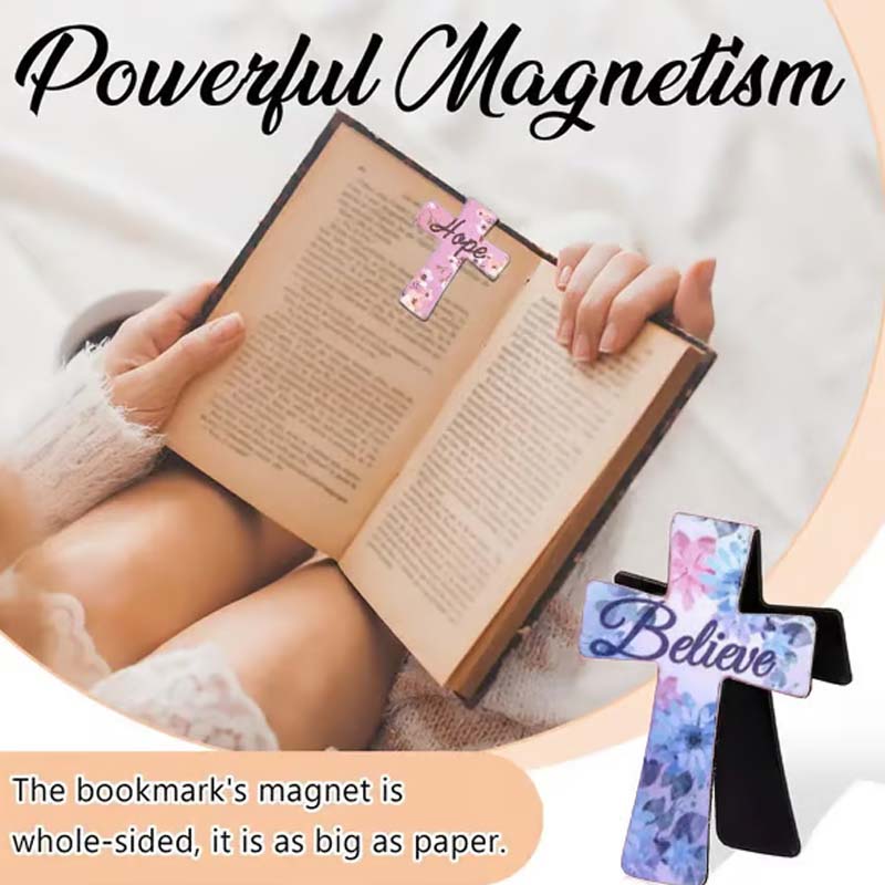 Flower Magnetic Cross Bookmark