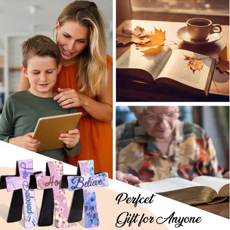 Flower Magnetic Cross Bookmark