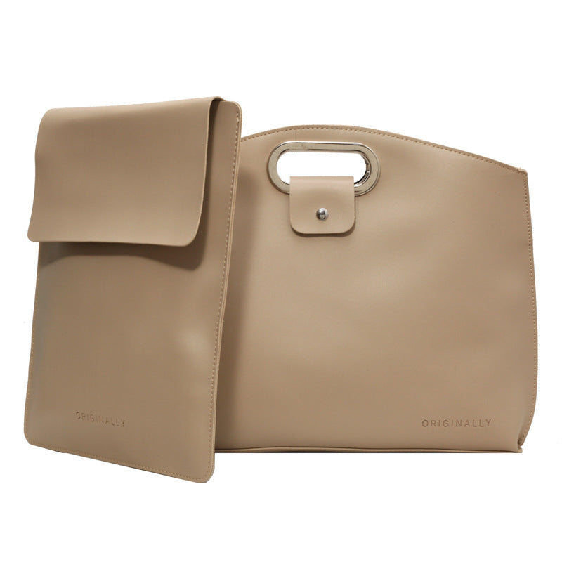 The 2-Piece Set: Sophisticated Business Waterproof Leather Laptop & Tote Set
