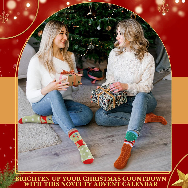 Christmas Sock Advent Calendar Box Gift