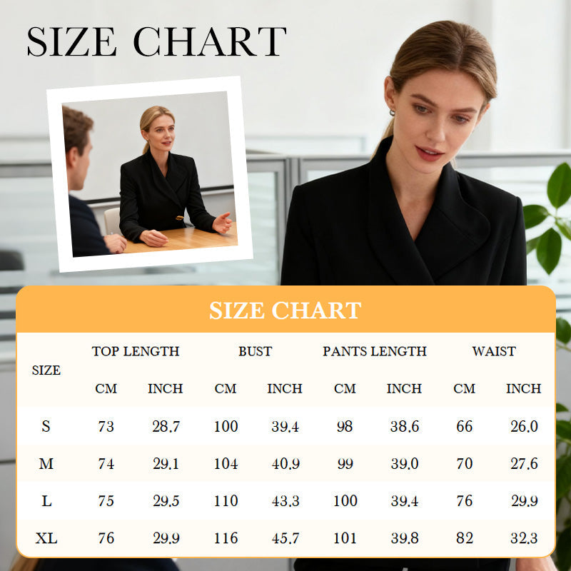 Asymmetric High-Neck Two-Piece Suit Set