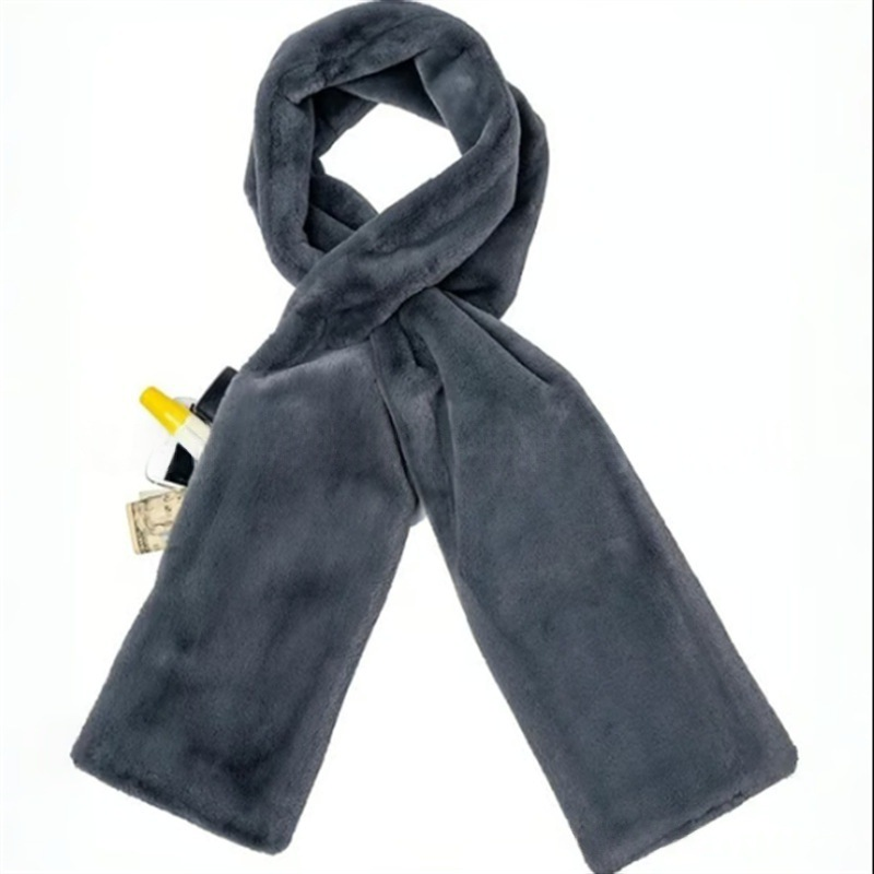 🧣🎉 Cozy Scarf with Hidden Pocket – Warm, Soft & Secure Zipper 📦 - Buy 2 Free Shipping