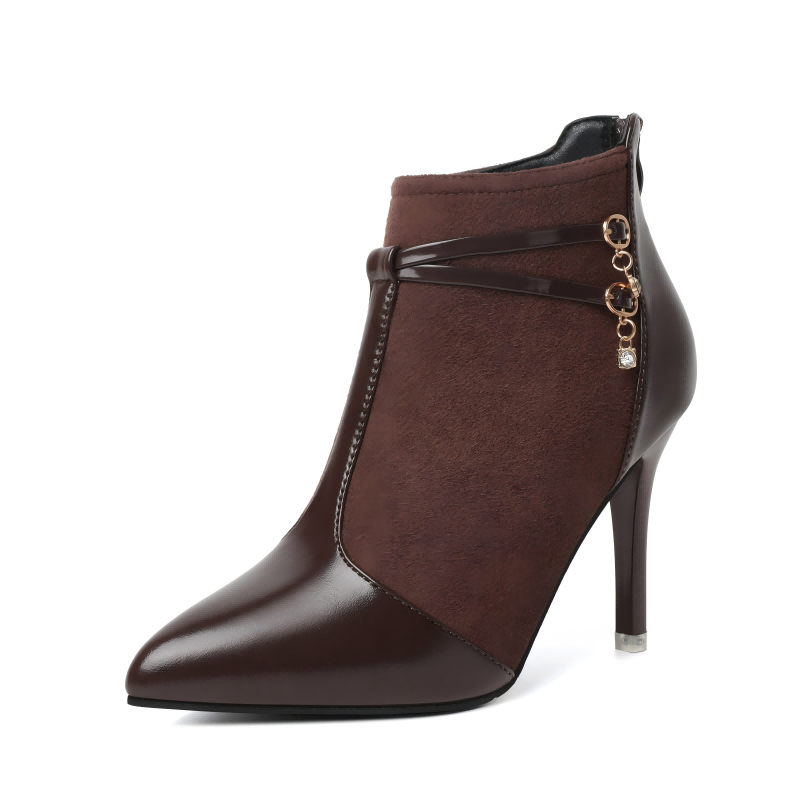 Elegant Pointed-Toe Stiletto Ankle Boots