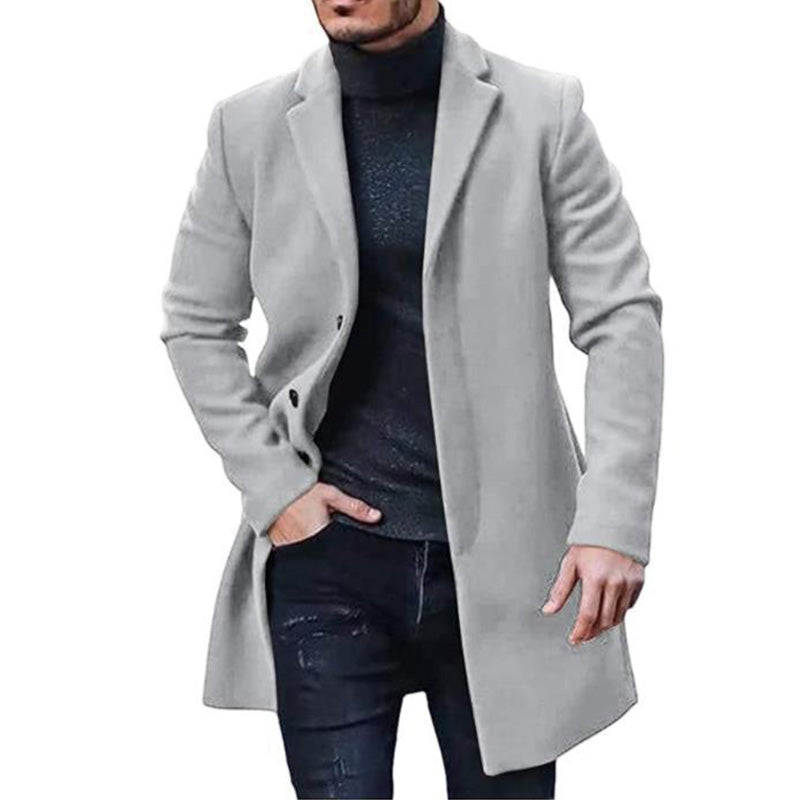 Versatile and Cozy Tweed Coat for Men