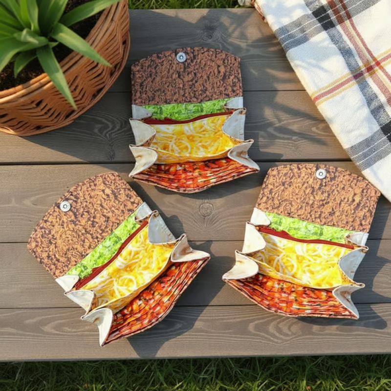 Funny Foldable Burrito-Style Wallet