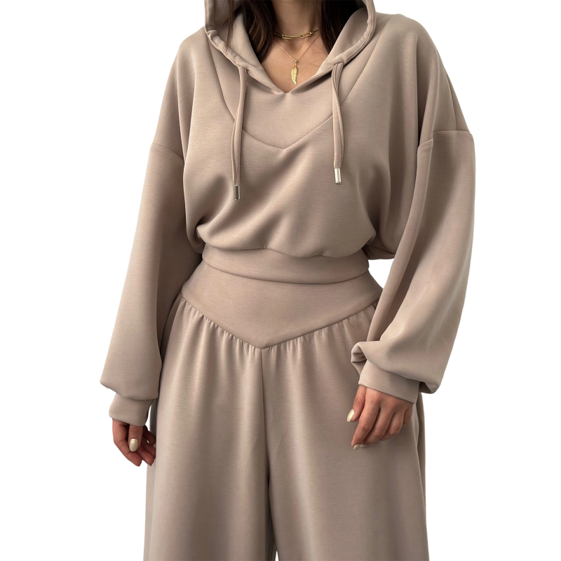 ๐ 2026โs Hottest Set | Womenโs Crop Hoodie & Wide-Leg Pants | Effortless Street Style ๐๐ใ50% OFFใ