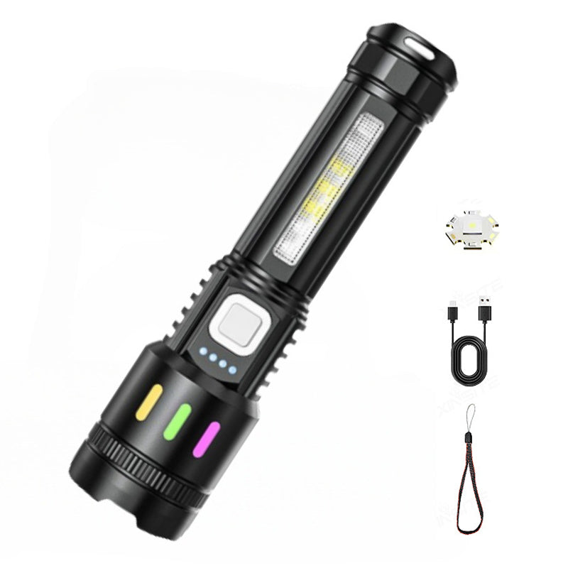 💎 49% OFF! 💎 Multifunctional Zoom LED Flashlight with Power Display – 500m Range, USB-C & 4 Lighting Modes