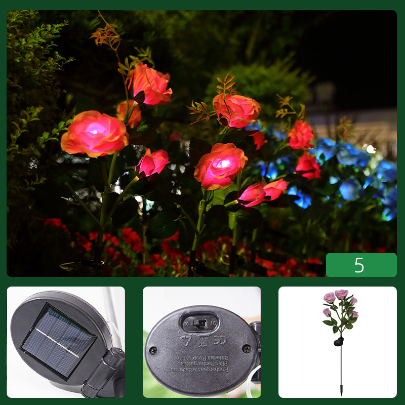 Solar Powered Rose Flower Stake Lights