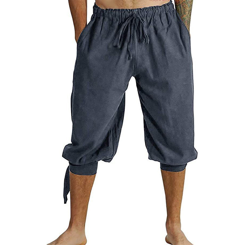 Men's Viking Pirate Pants with Lace-Up Legs
