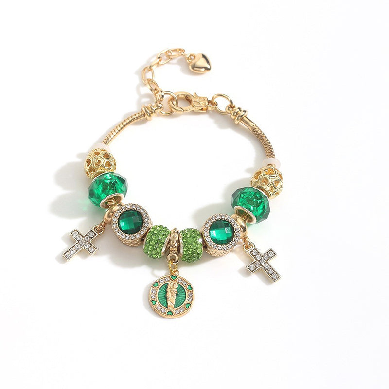 Women's Religious Cross Charm Bracelet