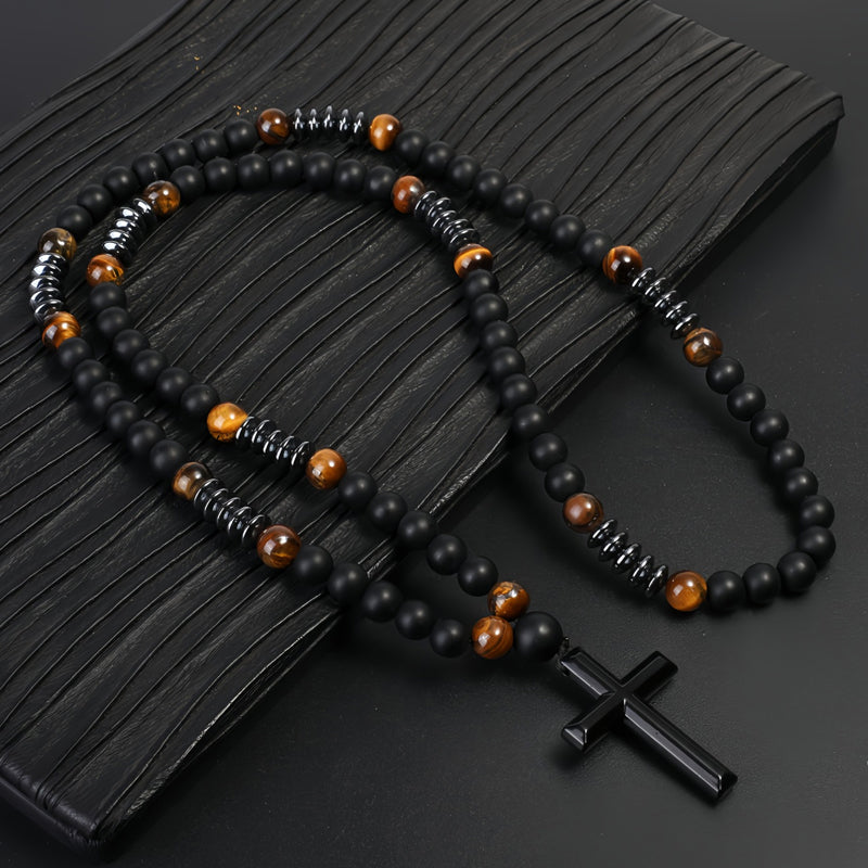 Retro Necklace with Cross Pendant