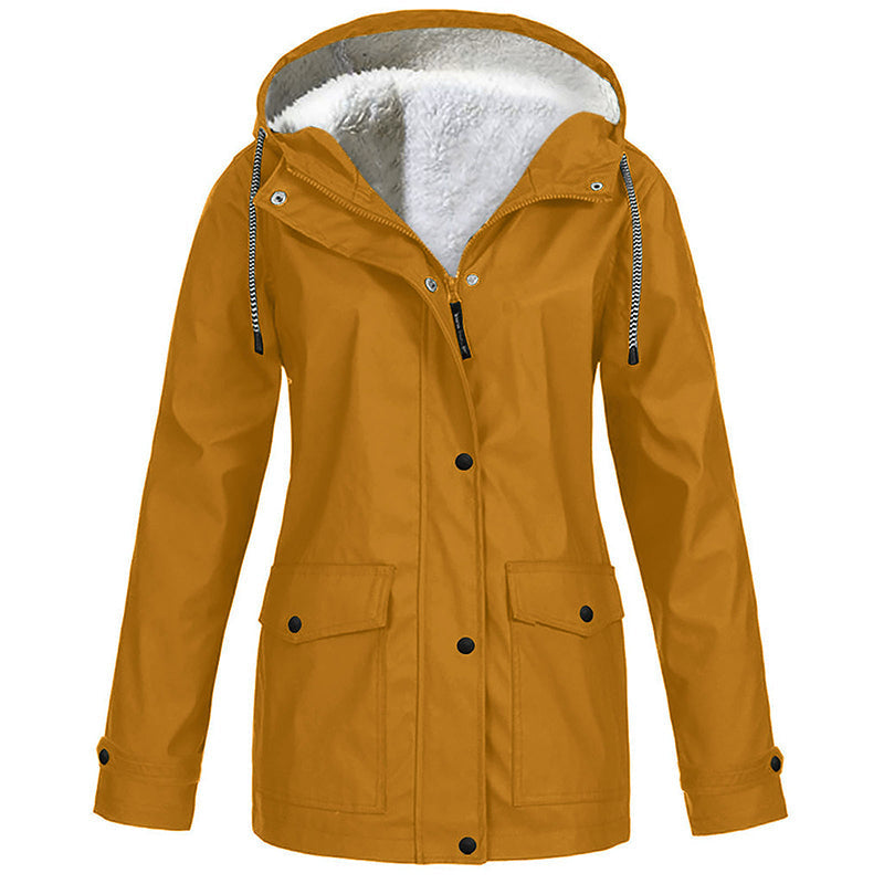 💖LAST DAY SALE 70% OFF🧥Women's Plush-Lined Windproof Hooded Jacket