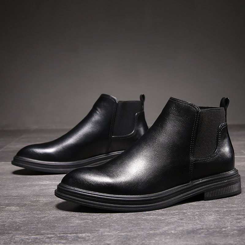 (Buy 2 pairs and get free shipping)Chelsea boots with pointed toe -Men's leather boots