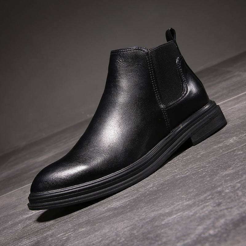 (Buy 2 pairs and get free shipping)Chelsea boots with pointed toe -Men's leather boots