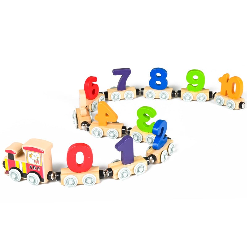 🔥Numbers And Letters Magnetic Train Puzzle Wooden Toy Car