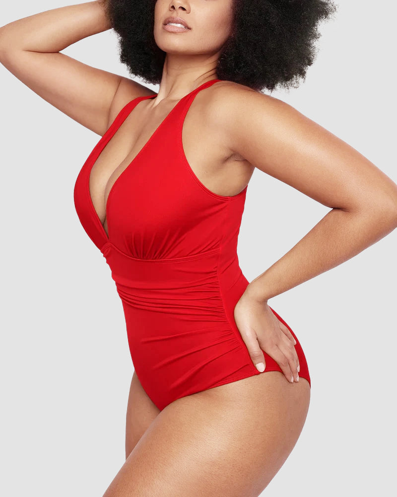 🔥Last Day Special Price £12.99!!💥-👙Smart Sculpt Plunge Swimsuit Flatter Your Figure