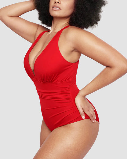 🔥Last Day Special Price £12.99!!💥-👙Smart Sculpt Plunge Swimsuit Flatter Your Figure