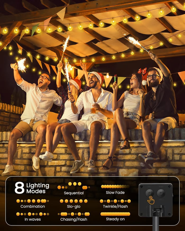 💎 49% OFF! 💎 Waterproof Solar-Powered LED String Lights – Warm White or Multi-Color, Remote-Controlled & Perfect for Patios, Gardens & Parties 🌟✨