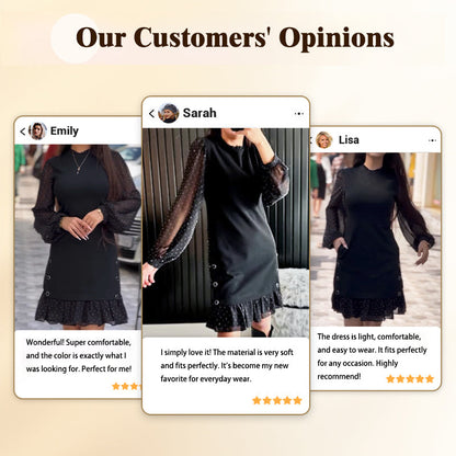 ⏳Limited-time 49% off⏰Women's Round neck dresses with plain rhinestones👗