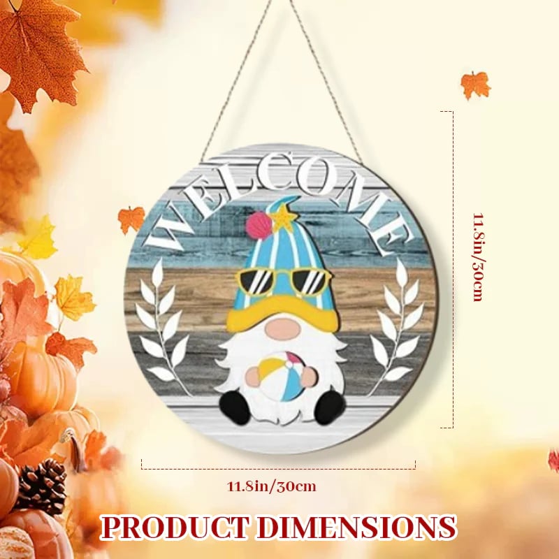 🍁Early Christmas Sale 49% OFF🎄Interchangeable Wooden Gnome Welcome Sign🎈