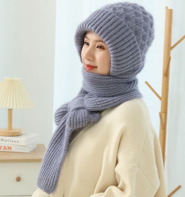 🔥EARLY CHRISTMAS SALE🎄-Winter Versatile Knitted Hooded Scarf for Women