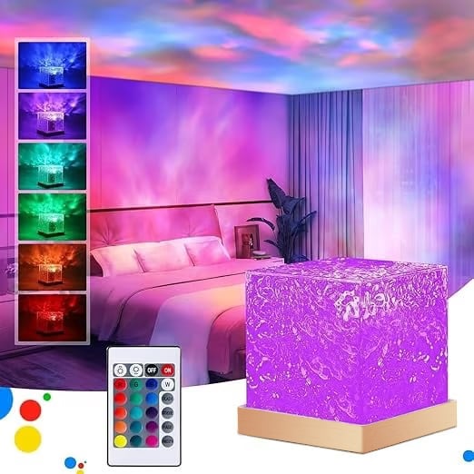 🎁Last Day of Sale 50% OFF🔥-✨ Rotating Water Wave Projector with Vivid 3D Light Effects🌌