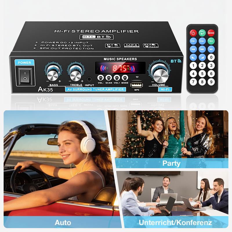 AK35 Stereo Amplifier Home Audio Bluetooth 5.0 Max