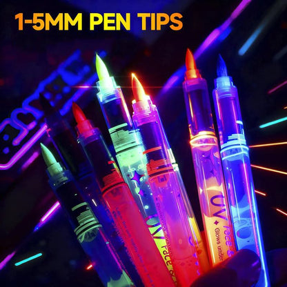 🎁Year-End Sale Only £10.96!!⚡50K+ SOLD!🏆UV Glow Face and Body Paint Markers Set