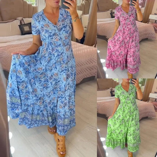 💃Hot Sale 49% OFF🔥 Floral Print V-neck Dress