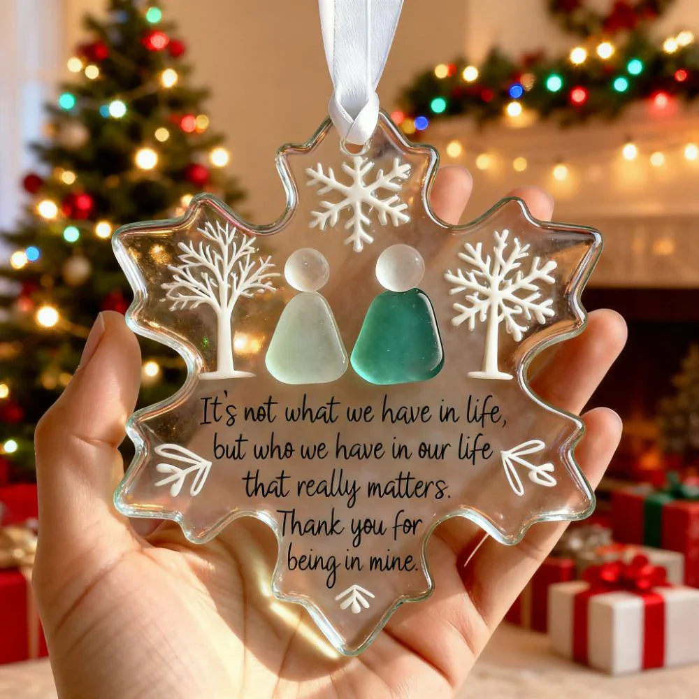 🌊Snowflake-Shaped Sea Glass Friendship Decor❄✨ Shaped by Nature & Crafted by Hand!