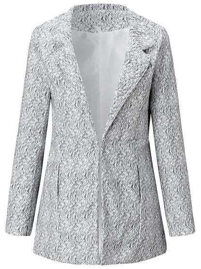 💐Big Sale-50% Off💕Women's Solid Color Pocket Long Sleeve Open Front Coat