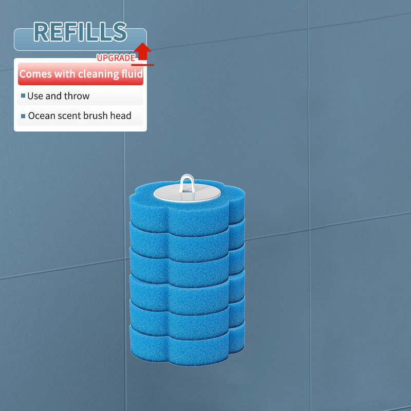 🔥NEW YEAR SALE £10.99!!⚡50K+ SOLD!🚽💦Disposable Replacement Wall-Mounted Innovative Toilet Brush Set✨