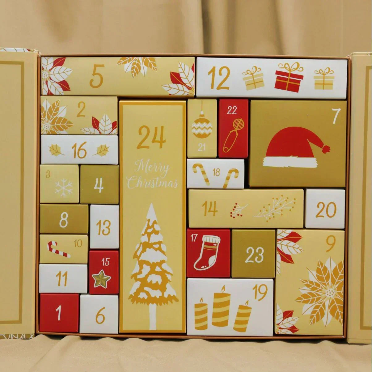 🎁2025 Exquisite square Christmas countdown calendar