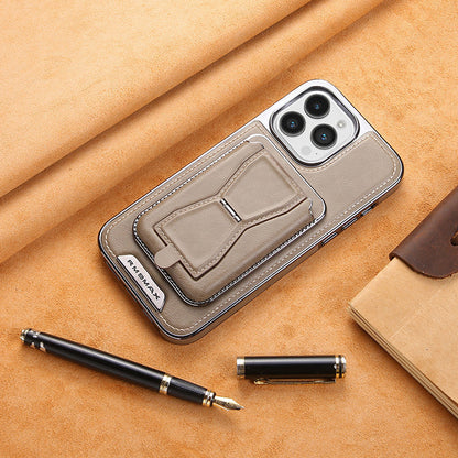 📱Luxury leather iPhone case with removable magnetic tape